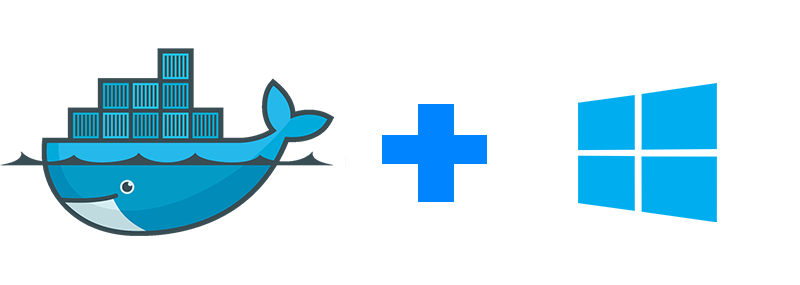 Docker Logo + Windows 10 Logo