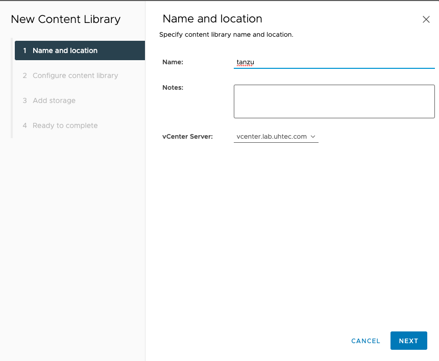 Create Content Library