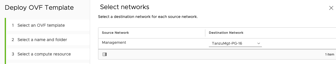 NSX Adavenced Load Balancer OVA Install network screen